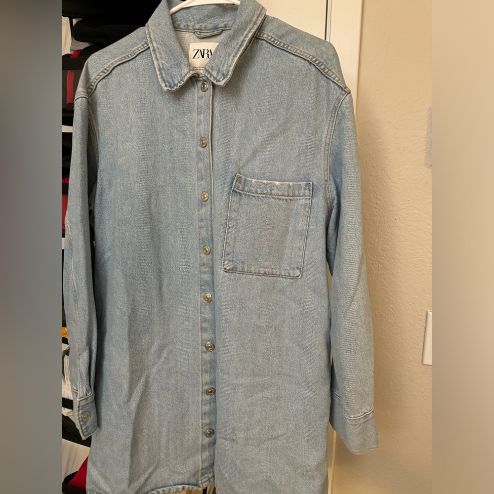 Zara- Denim Dress Shirt